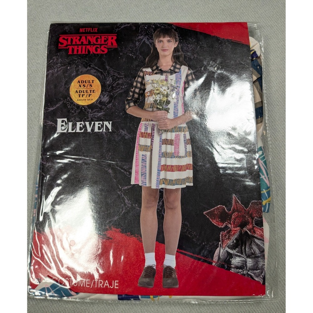 Stranger Things Eleven Costume Womens Small Halloween Cosplay New Dress Netflix